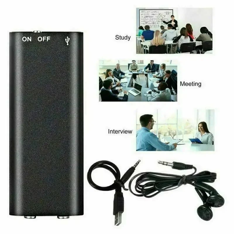 Rejestrator Dźwięku Aktywowany Głosem 8 GB – Mini, z Redukcją Szumów i Długim Czasem Nagrywania 4