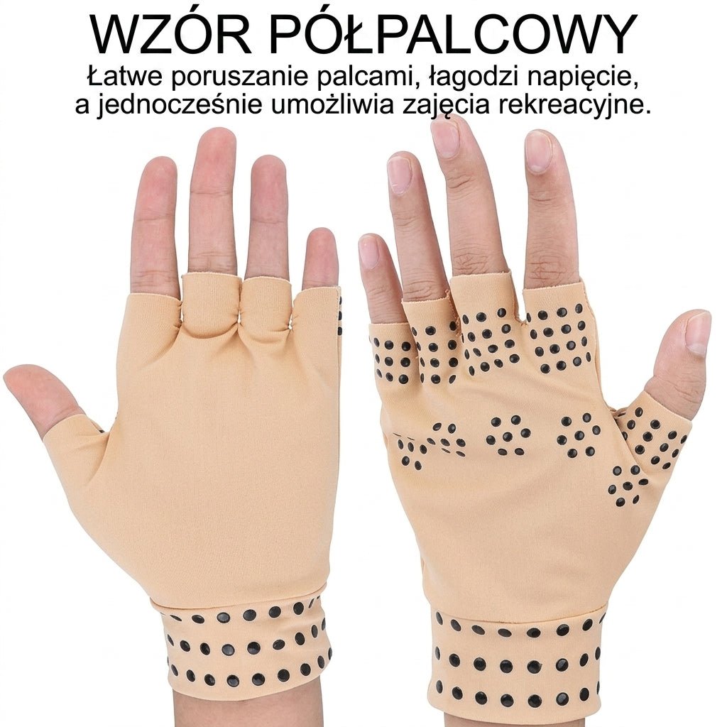 Rękawice Uciskowe Bez Palców na Zapalenie Stawów – Kompresja i Magnetoterapia 4