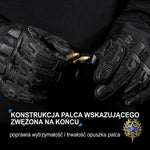 Rękawice taktyczne z obsługą ekranów dotykowych – antypoślizgowe, z regulacją na nadgarstku 8