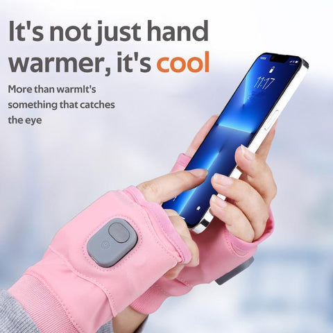 Rękawiczki Zimowe Podgrzewane Bez Palców z Regulacją Temperatury i Ładowaniem USB 6