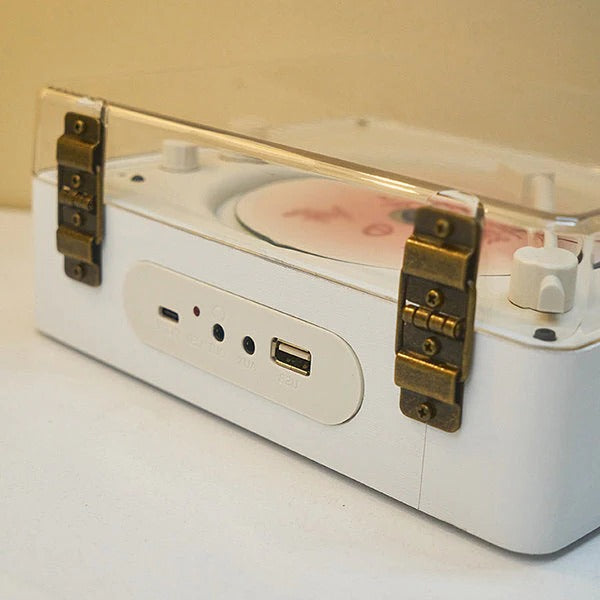 Retro Odtwarzacz CD Bluetooth z Wbudowanymi Głośnikami Stereo i Radiem AM/FM 1