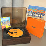 Retro Odtwarzacz CD Bluetooth z Wbudowanymi Głośnikami Stereo i Radiem AM/FM 5