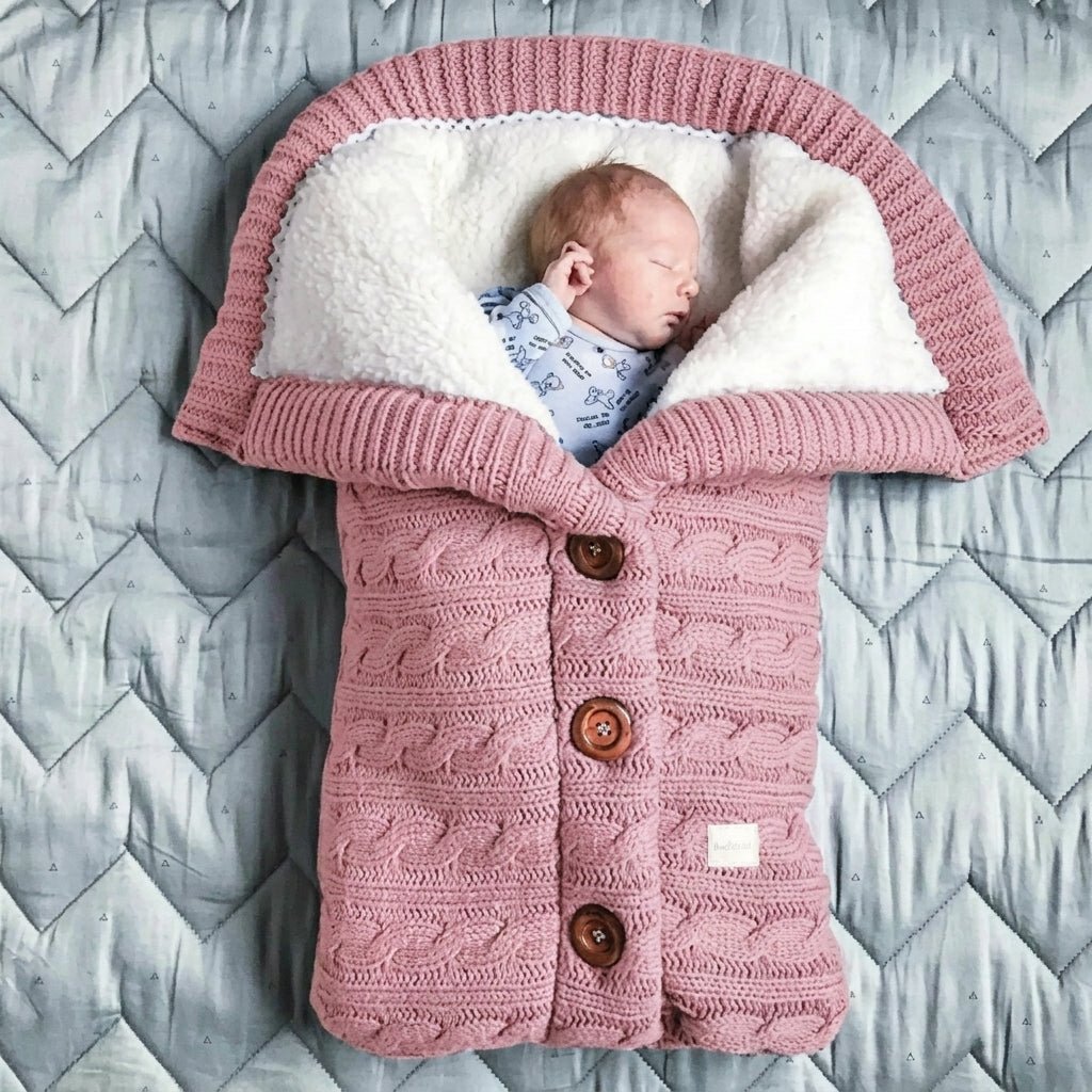Kocyk Dziecięcy 70x40 cm z Polaru i Lnu – Ciepły i Miękki do Wózka 9