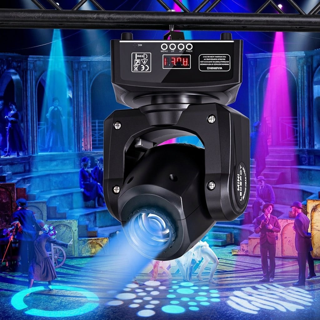 Ruchome Światła LED 10W z Obrotem 540° – Sterowanie DMX do Wydarzeń i Imprez 16