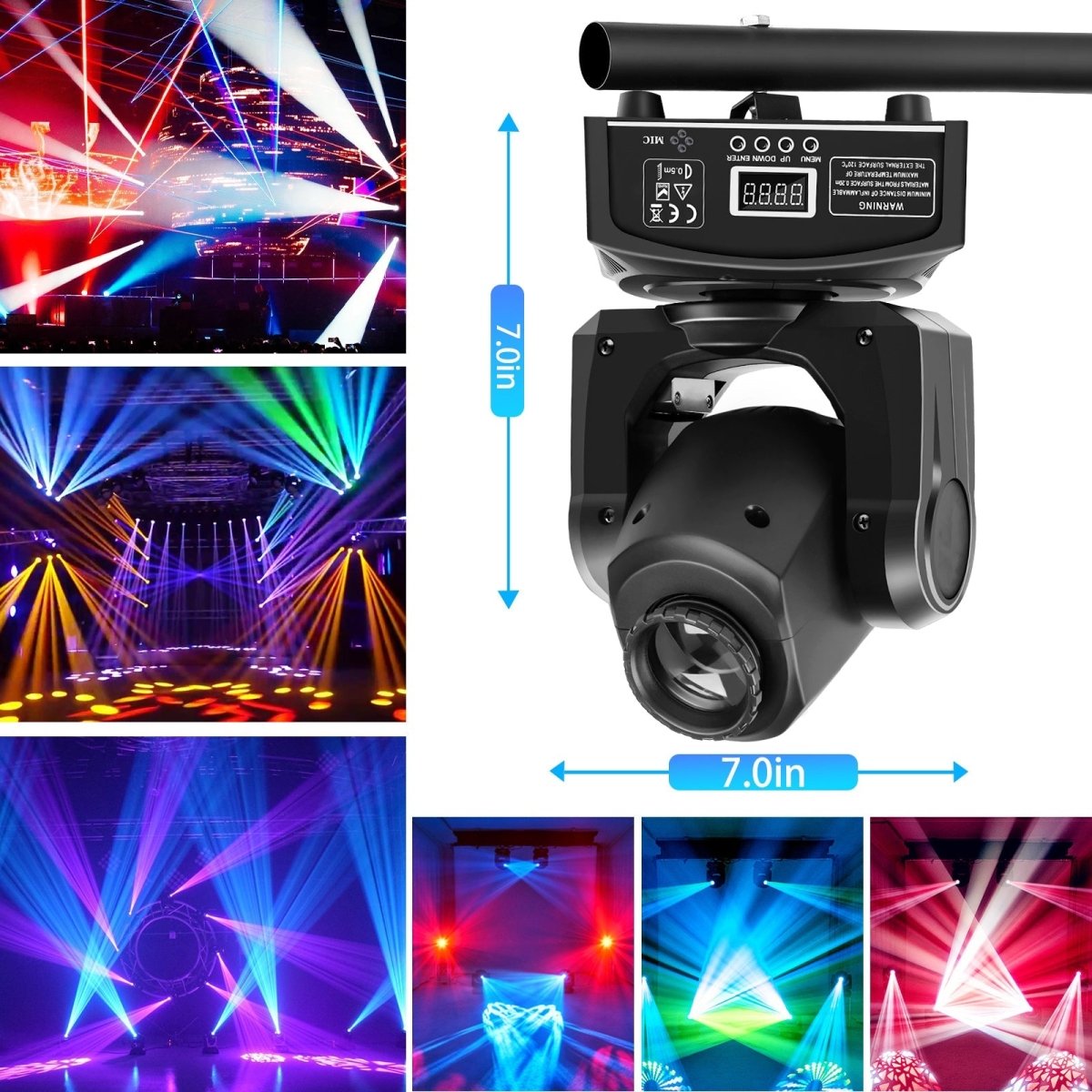 Ruchome Światła LED 10W z Obrotem 540° – Sterowanie DMX do Wydarzeń i Imprez 6