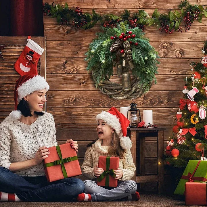 Rustykalny Wieniec Bożonarodzeniowy na Drzwi - Ręcznie Wykonany z Naturalnych Elementów, 17 cali 5