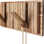 Rustykalny Wieszak Ścienny na Ubrania z 8 Składanymi Haczykami do Przedpokoju 0