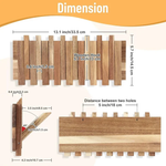 Rustykalny Wieszak Ścienny na Ubrania z 8 Składanymi Haczykami do Przedpokoju 1