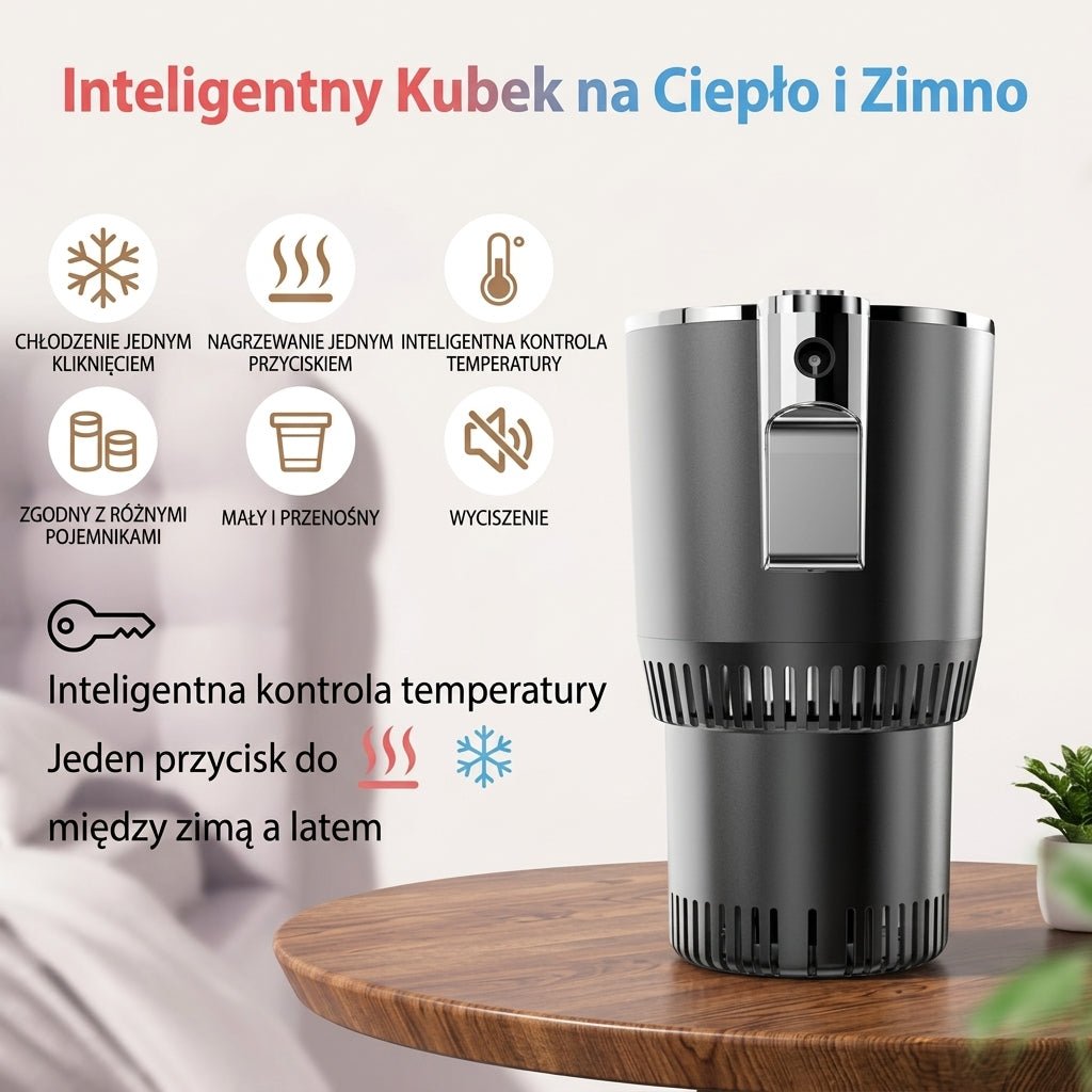 Samochodowy Uchwyt na Kubki z Chłodzeniem i Podgrzewaniem 12V, Uniwersalny 6