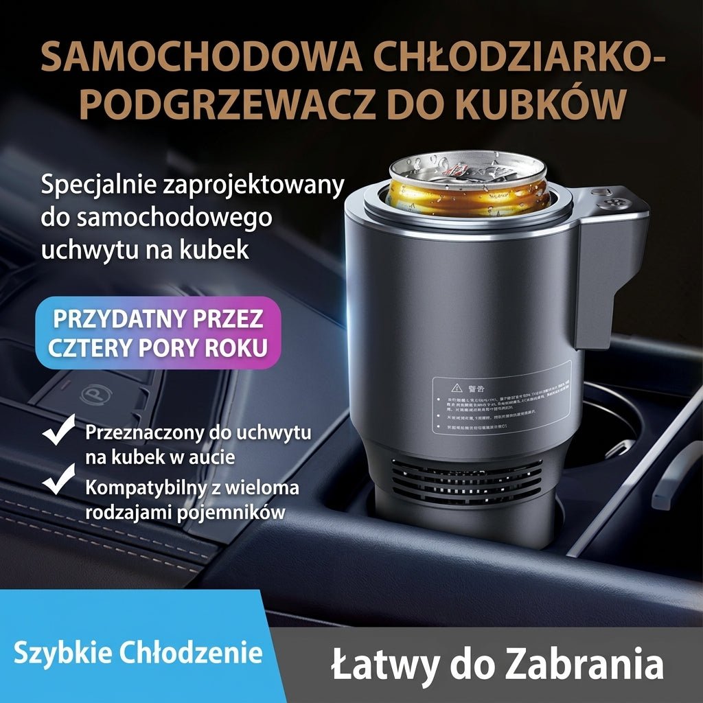 Samochodowy Uchwyt na Kubki z Chłodzeniem i Podgrzewaniem 12V, Uniwersalny 8