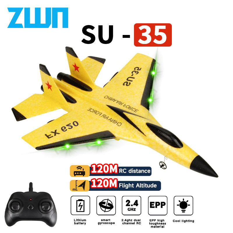 Samolot Zdalnie Sterowany SU35 2.4G z LED – Model Szybowca dla Początkujących i Zaawansowanych 2