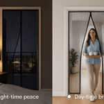 Siatka na Okna Przeciw Owadom - Magnetyczna Ekran do Drzwi, Ochrona i Wentylacja 2