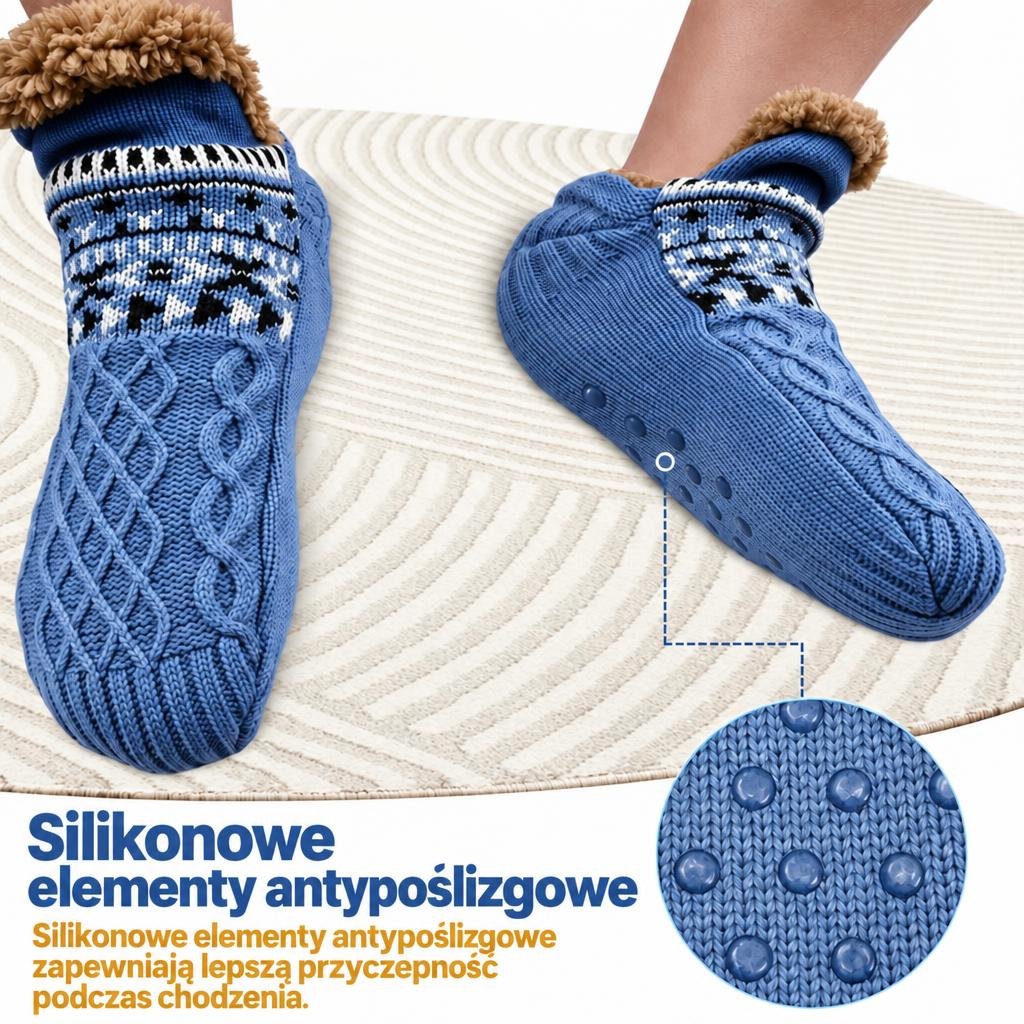 Skarpetki z Polarową Podszewką – Antypoślizgowe Skarpetki na Zimę 2