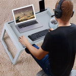 Składany Stolik Nocny z Antypoślizgowymi Nóżkami - Idealny do Łóżka i Kanapy 0