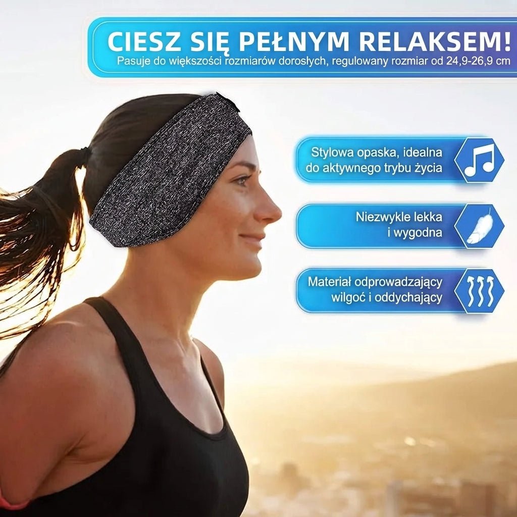 Słuchawki Bezprzewodowe Do Spania z Opaską Sportową – Kompaktowe Głośniki Bluetooth z Redukcją Hałasu 4