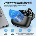 Słuchawki Bezprzewodowe Douszne z Etui Ładującym – IPX5, Redukcja Szumów, 60 Godzin Odtwarzania 12