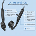 Słuchawki Bezprzewodowe do Biegania z Przewodnictwem Kostnym – Odporność IPX6, Bluetooth 5.3 3