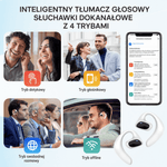 Słuchawki Douszne Bezprzewodowe z Tłumaczeniem – 144 Języki, Tryb Offline, Bluetooth TWS