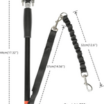 Smycz Rowerowa Dla Psa - Elastyczna Nylonowa Smycz Z Mechanizmem Szybkiego Zwalniania 1