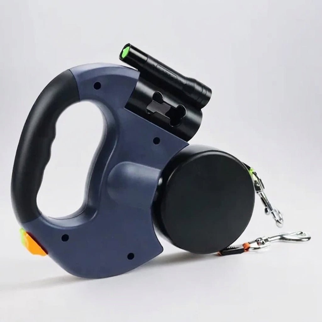 Smycz dla Psa Podwójna z Latarką – 3m, Odblaskowa, Ergonomiczny Uchwyt 2