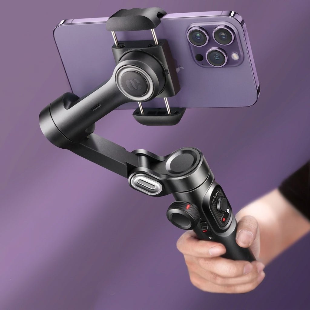 Stabilizator Gimbala do Smartfona z Trójosiową Stabilizacją i Światłem RGB – 10 Godzin Nagrywania 1
