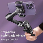 Stabilizator Gimbala do Smartfona z Trójosiową Stabilizacją i Światłem RGB – 10 Godzin Nagrywania 3