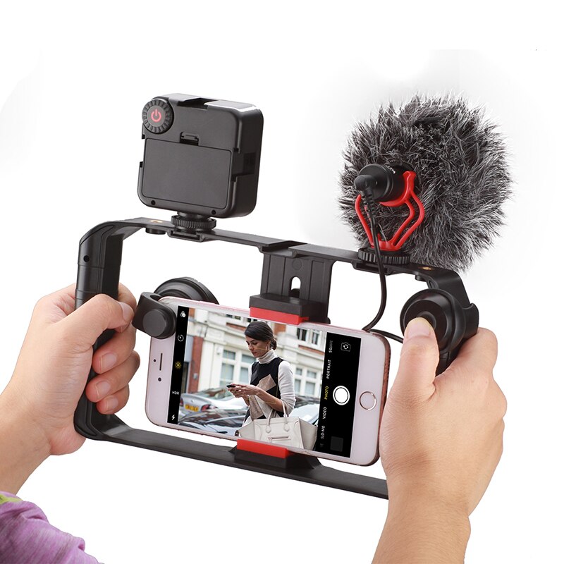 Stabilizator Wideo Do Smartfona Z Oświetleniem – Płynne Nagrywanie i Wygodny Uchwyt 1