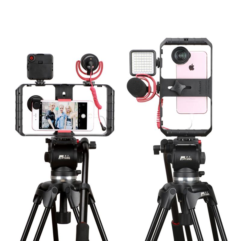 Stabilizator Wideo Do Smartfona Z Oświetleniem – Płynne Nagrywanie i Wygodny Uchwyt 2