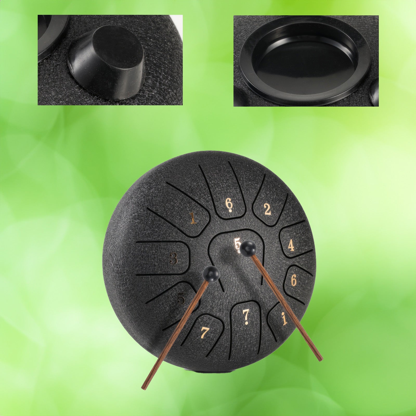 Stalowy Bęben Językowy 6 Calowy z 11 Nutami – Idealny do Medytacji i Jogi 3