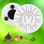 Stalowy Bęben Językowy 6 Calowy z 11 Nutami – Idealny do Medytacji i Jogi 6