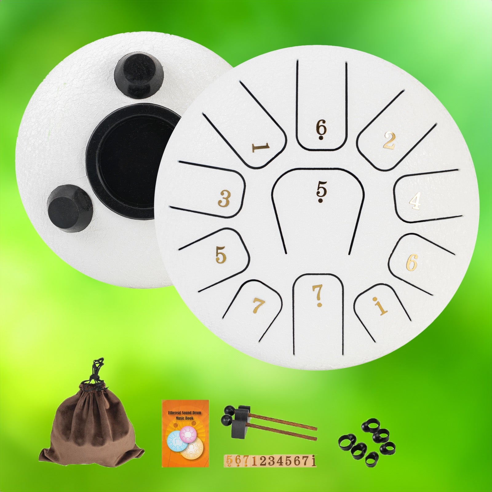 Stalowy Bęben Językowy 6 Calowy z 11 Nutami – Idealny do Medytacji i Jogi 6