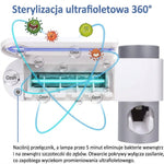 Sterylizator UV do Szczoteczek i Dozownik Pasty – Uchwyt na Ścianę, Mieści 5 Szczoteczek 5