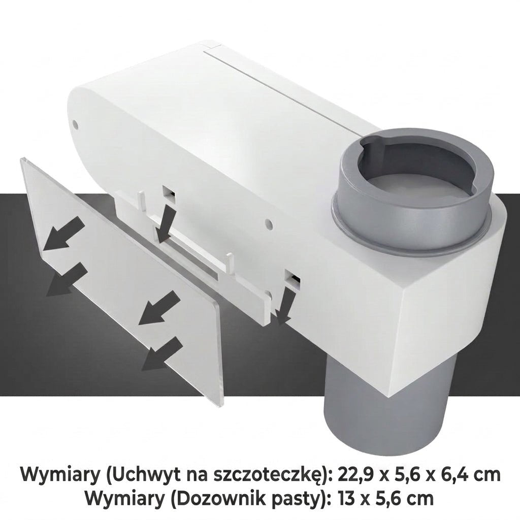 Sterylizator UV do Szczoteczek i Dozownik Pasty – Uchwyt na Ścianę, Mieści 5 Szczoteczek 4