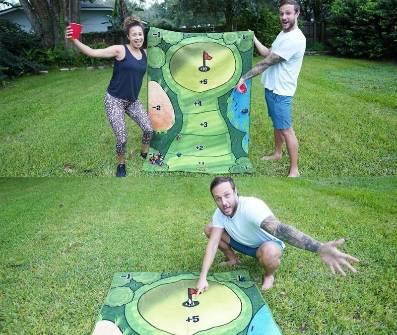 Sticky Golf Game - Mini Zestaw do Gry w Golfa z Samoprzylepną Matą i 5 Trybami Gry 7
