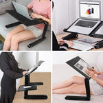 Stojak Na Laptopa Regulowany z Płytką Pod Mysz – Składany, Wysokość 4–49 cm, Otwory Wentylacyjne 1