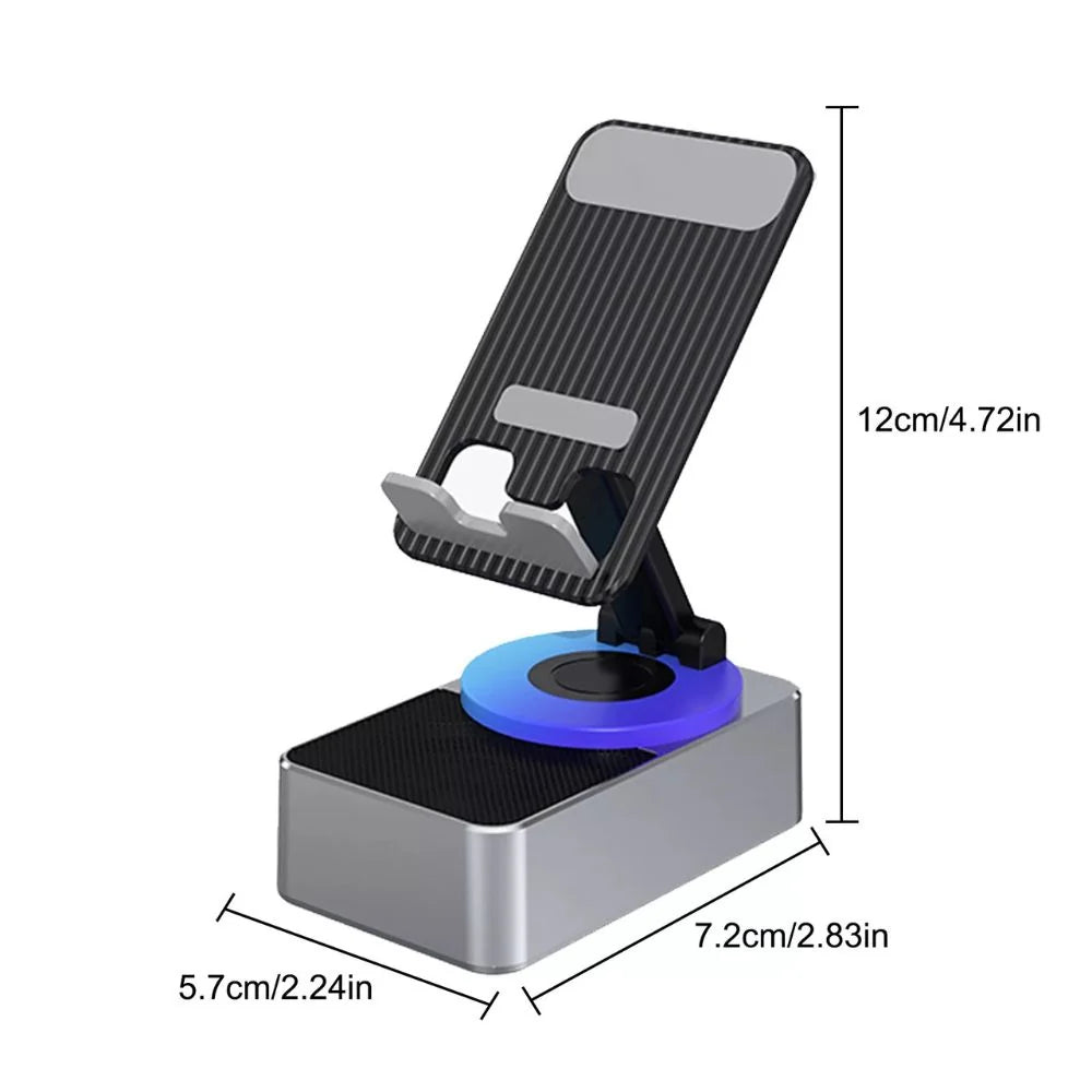 Stojak na Telefon z Głośnikiem Bluetooth 2 w 1 – Regulowany Uchwyt do Wideorozmów i Multimediów 5