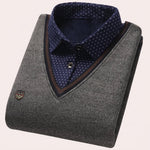 Sweter Męski z Kołnierzykiem Koszulowym – Miękki, Rozmiary M-4XL 4