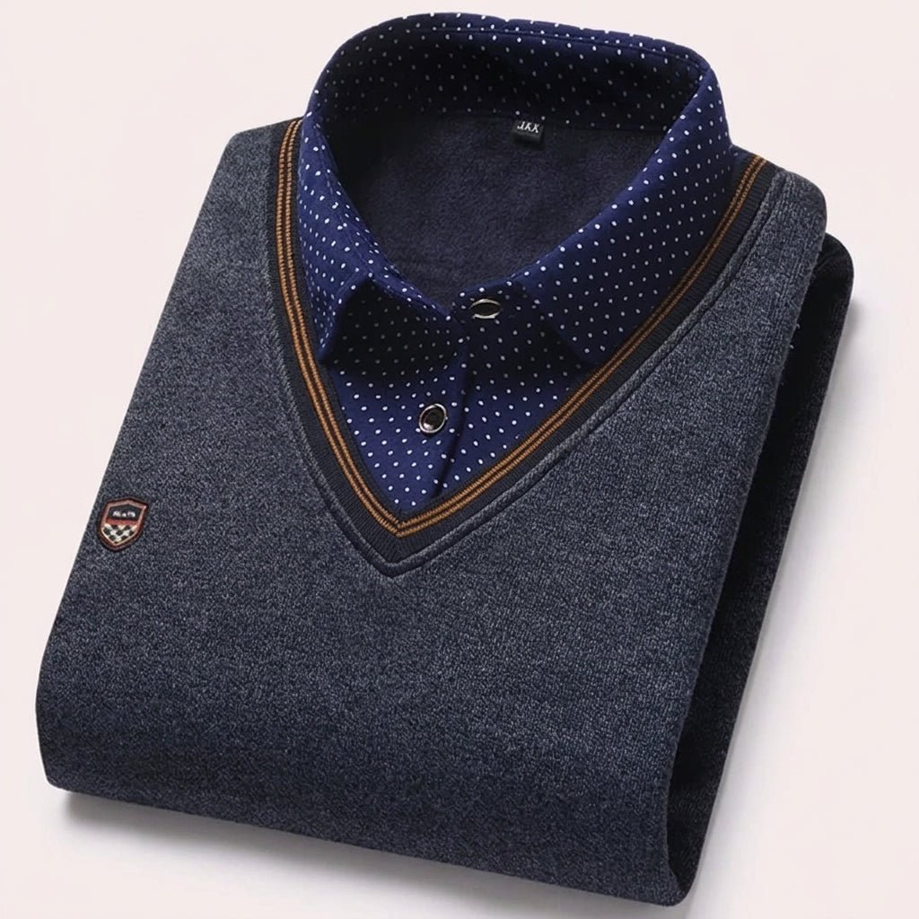 Sweter Męski z Kołnierzykiem Koszulowym – Miękki, Rozmiary M-4XL 6