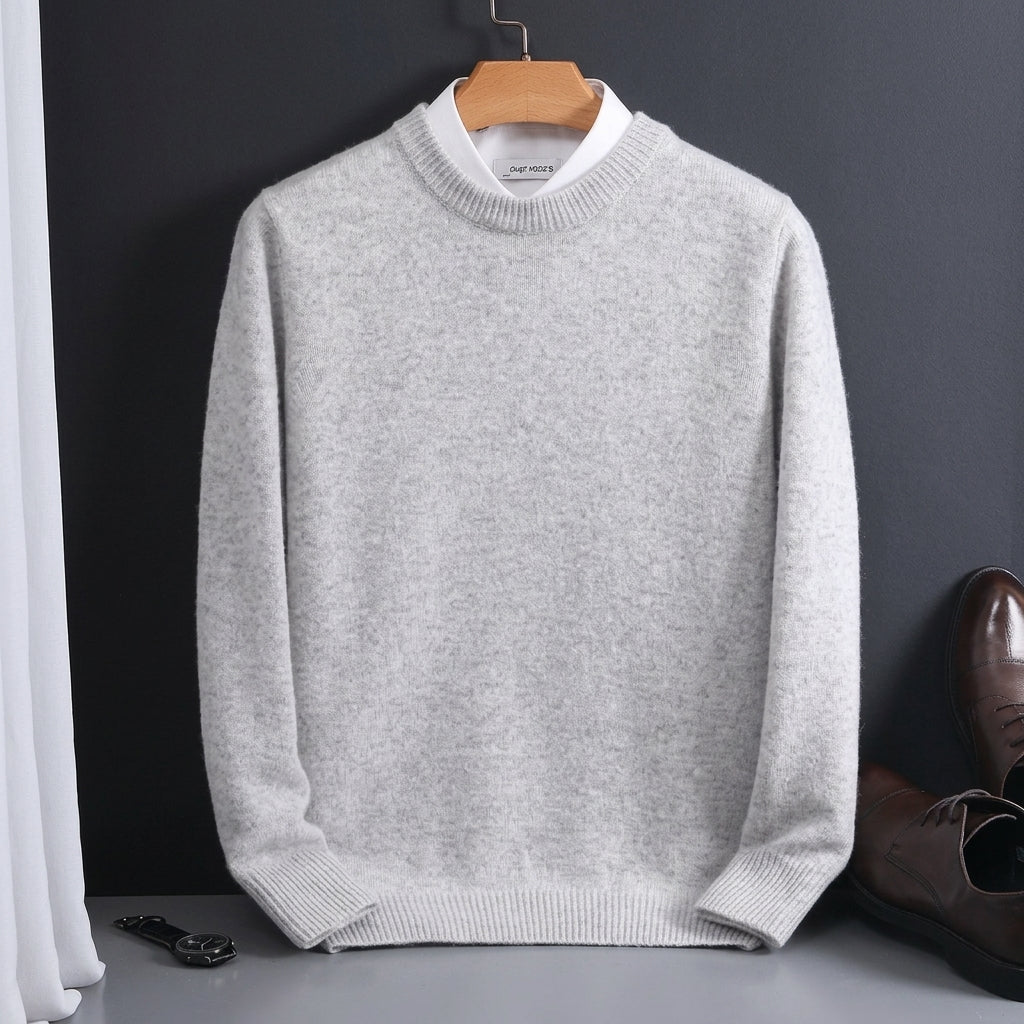 Sweter Męski z Miękkiego Materiału na Jesień – Dopasowany Krój, Okrągły Dekolt 5
