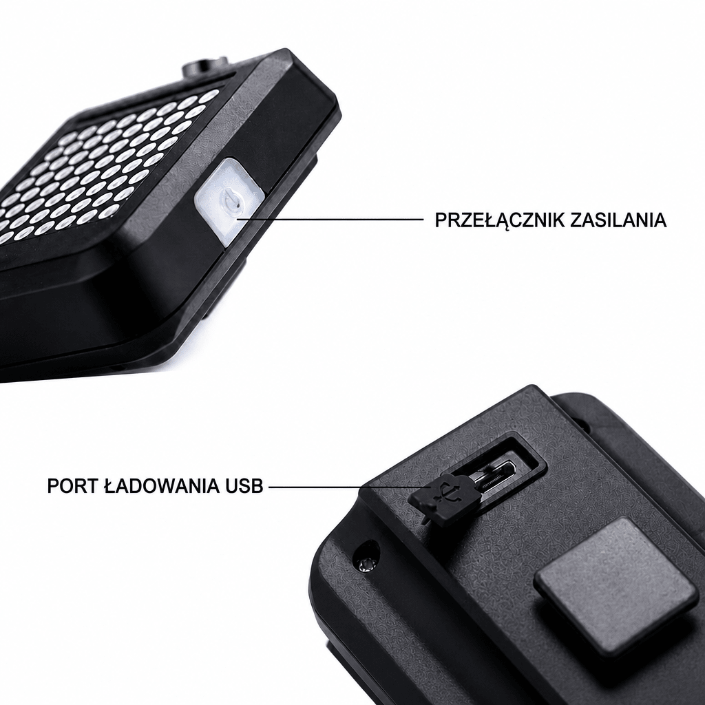 Światło do Roweru LED z Kierunkowskazami i Laserem – Ładowalne USB z Czujnikiem Hamowania