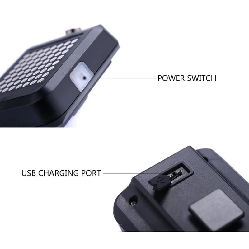 Światło do Roweru LED z Kierunkowskazami i Laserem – Ładowalne USB z Czujnikiem Hamowania 5