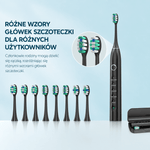 Szczoteczka do zębów elektryczna ultradźwiękowa z 5 trybami – Akumulatorowa, IPX7, do 120 dni pracy
