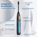 Szczoteczka do zębów elektryczna ultradźwiękowa z 5 trybami – Akumulatorowa, IPX7, do 120 dni pracy