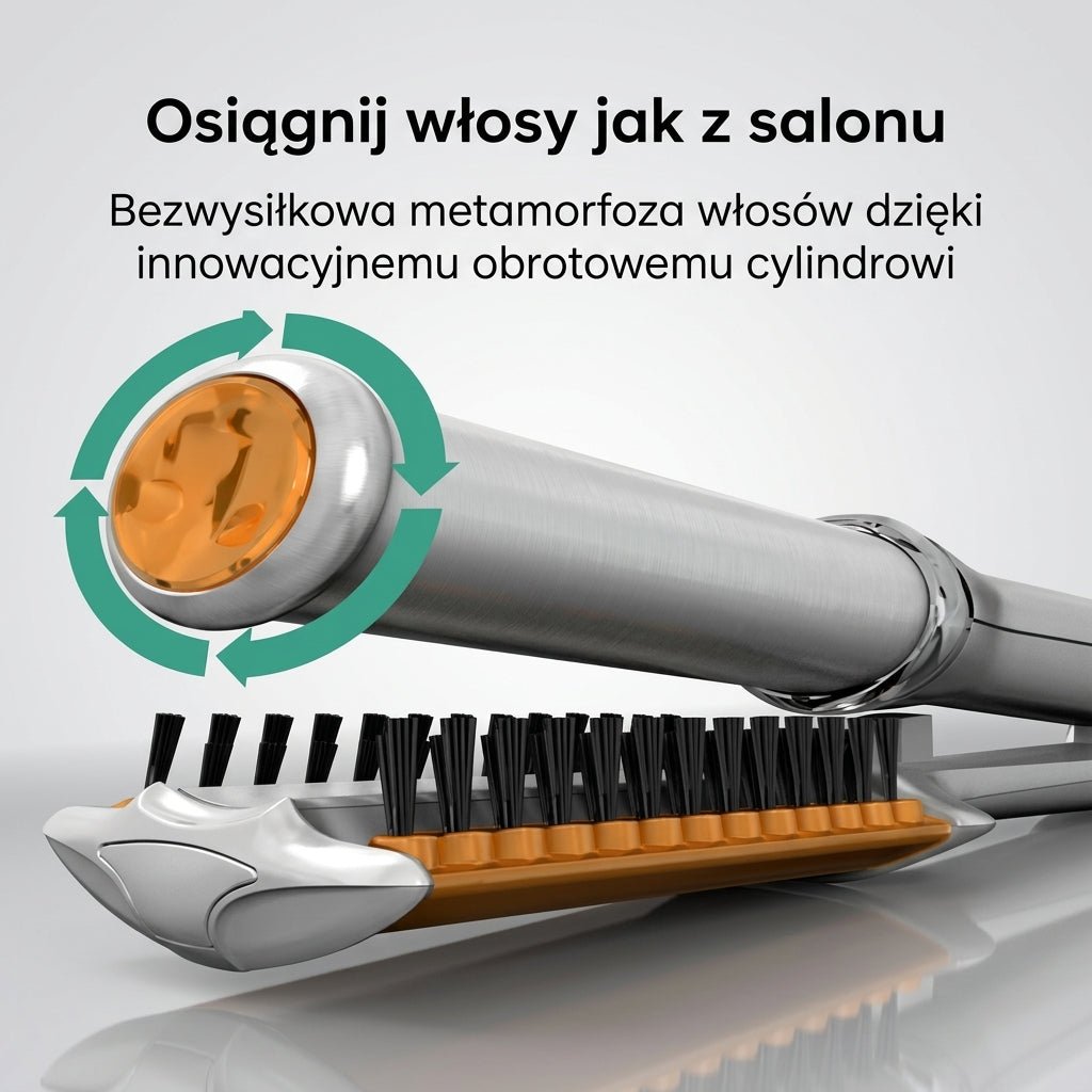 Szczotka Do Włosów 2 w 1 Z Regulacją Temperatury – Obrotowa, Do Stylizacji Na Mokro i Na Sucho 6