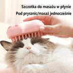 Szczotka dla Psa i Kota z Parą 3 w 1 – Silikonowe Końcówki, Masażer i Wyczesywacz