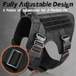Szelki dla Psa Regulowane – Taktyczne Nylon 1050D z Systemem Molle i Uchwytami 2