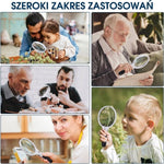 Szkło Powiększające 14cm z Oświetleniem LED – 10x, 20x, 45x do Czytania i Weryfikacji 5