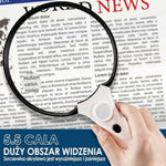 Szkło Powiększające 14cm z Oświetleniem LED – 10x, 20x, 45x do Czytania i Weryfikacji 4