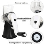 Tarka do Warzyw i Sera z Wymiennymi Ostrzami – Ręczna Obrotowa z Antypoślizgową Podstawą 2