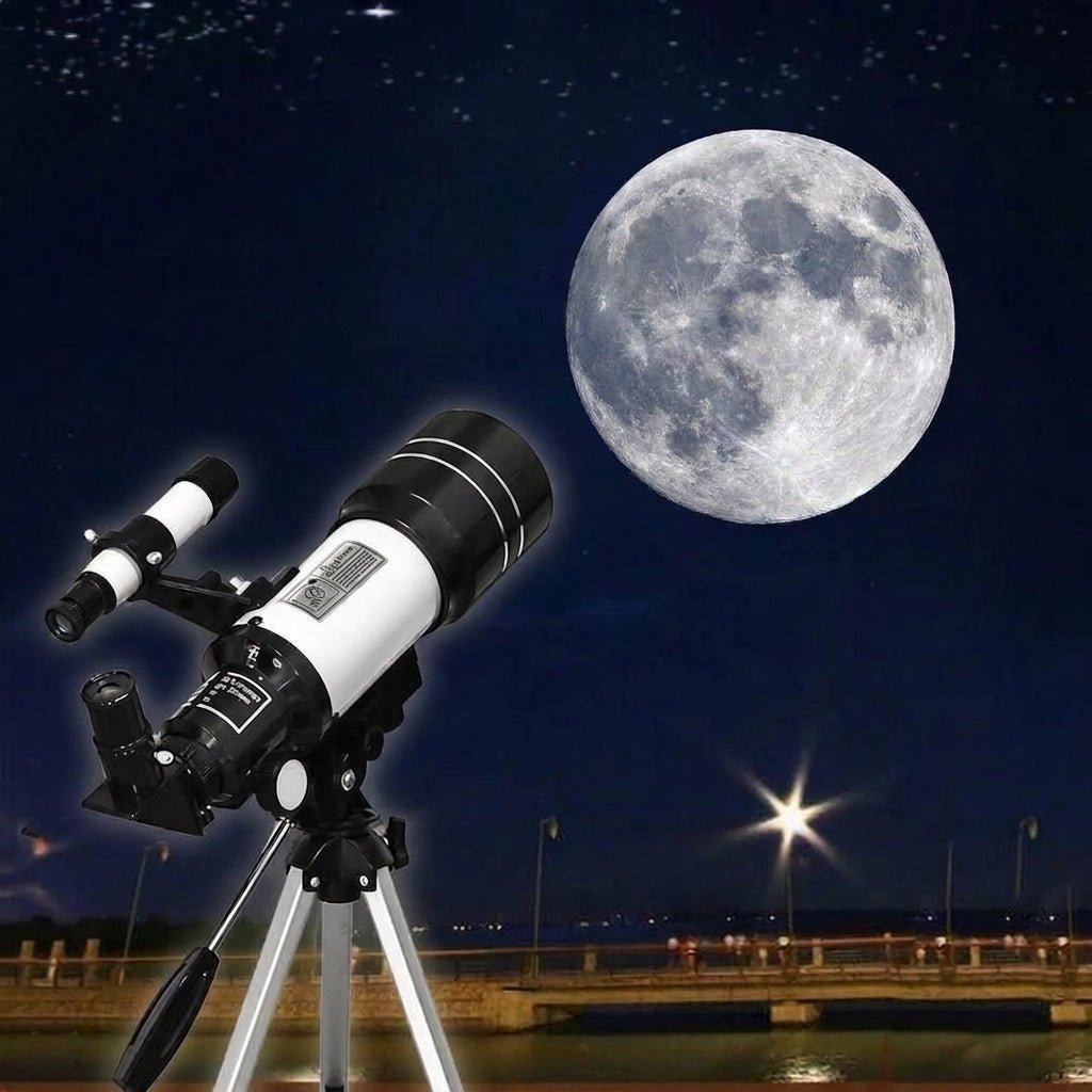 Teleskop Astronomiczny 150x dla Początkujących z Aluminiowym Statywem – Obserwacja Księżyca i Planet 1